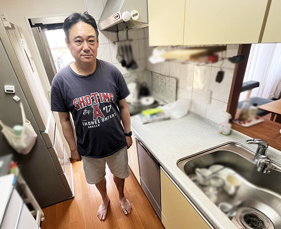 施工後の食洗機とお客様