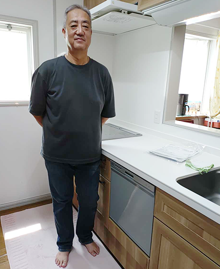 施工後の食洗機とお客様