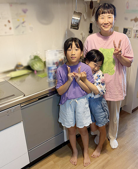施工後の食洗機とお客様