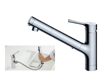 TOTOキッチン用浄水器水栓 『GGシリーズ』｜TKS05321J｜ワンホール浄水器内蔵型の混合水栓一覧