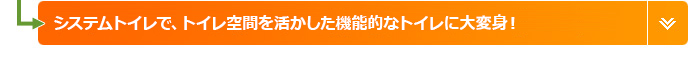 システムトイレで、トイレ空間を活かした機能的なトイレに大変身!