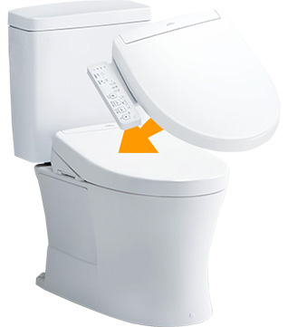 TOTOピュアレストQRとTOTOウォシュレットSS(袖リモコン)のスタンダードセット｜工事費込み便座セットプラン