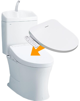 TOTOピュアレストQR(手洗いあり)とパナソニックビューティー・トワレ95シリーズのバリューセット|工事費込み便座セットプラン