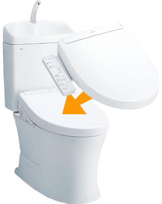 TOTOピュアレストQR(手洗いあり)とTOTOウォシュレットSS(袖リモコン)のスタンダードセット|工事費込み便座セットプラン