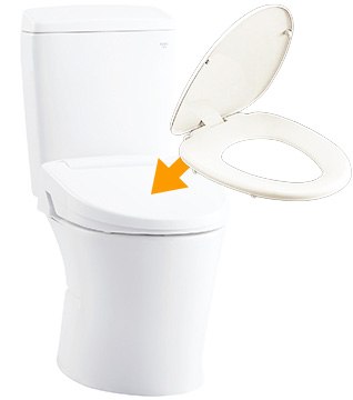 LIXILアメージュ便器と普通便座・暖房便座セット