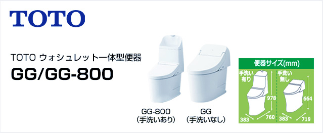 フチなしトルネード一体型便器GG/GG-800