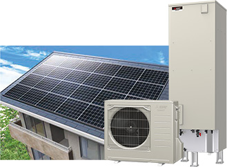 太陽光発電(ソーラー発電)は蓄電池や昼間シフト機能(お天気リンクEZ)のあるエコキュートを組み合わせると経済効果がより得られやすくなります。10年固定買取が完了している場合でお天気リンクEZ機能を搭載していないエコキュートをお使いの場合は、買い替えることで光熱費の削減ができます|三菱エコキュートの機能