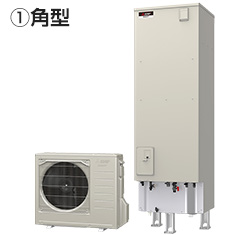 三菱エコキュート角型には全部で4サイズのラインナップがあります。460Lと370Lは幅・奥行が同じで高さが違うだけですが、550Lと300Lは幅・奥行・高さ全てが異なります。300Lモデルは屋外ではなく屋内設置を想定しており、万が一の漏水に備え「エマージェンシーストップ機能」が搭載|エコキュート角型の特長