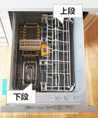 食洗機の庫内容量・食器収納比較|三菱電機、EW-45R2Sの場合