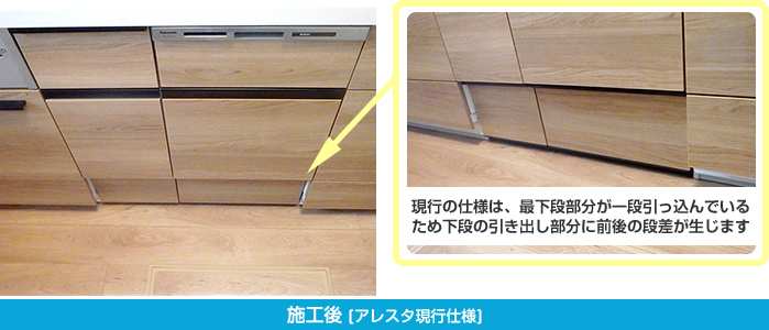 LIXIL製キッチン アレスタにビルトイン食洗機 現行仕様