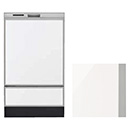 リンナイ ビルトイン食洗機 扉カラー:ホワイト