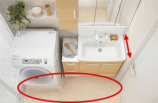 奥行500mmで洗面所ひろびろ!|LIXIL(INAX)オフト洗面器の特徴